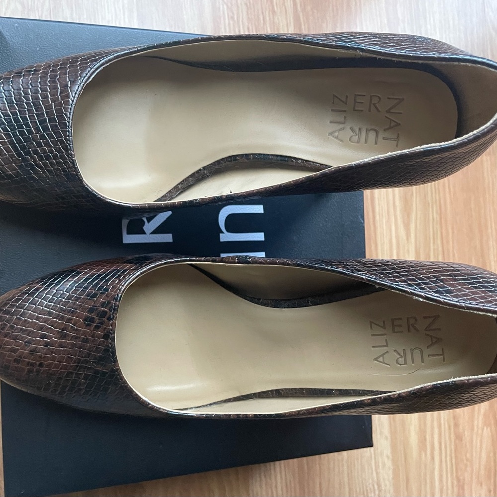 Naturalizer Pumps- Brown Python Style Print-Worn … - image 3